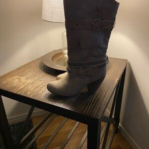 Not Rated Women's Gray Heeled Boots